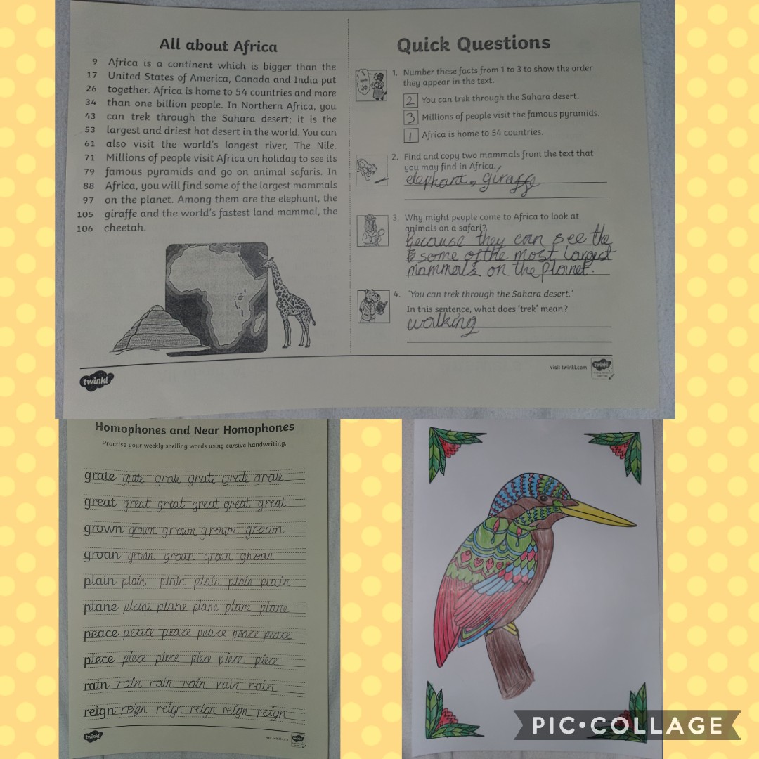 MihailescuStef's tweet photo. 'Screen off Friday' 🙂
Worksheets from school ✅
She read 'The Three Little Pigs' story to her brother 🙂
@MissLongson @MissVjGrogan https://t.co/Qk2fM6U4Pb