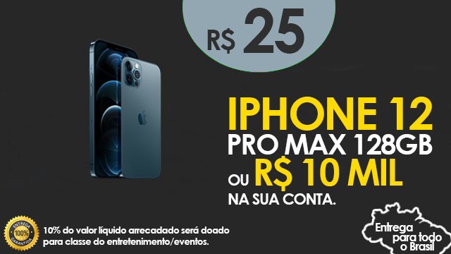 rifaiphone12pro's tweet photo. Você de iPhone 12 Pro Max - 128gb na mão ou R$10MIL na conta, a escolha é sua!

• Link para escolher os seus números/cotas: https://t.co/Bnt2Bjt9Bd https://t.co/7lTeNN9kUn