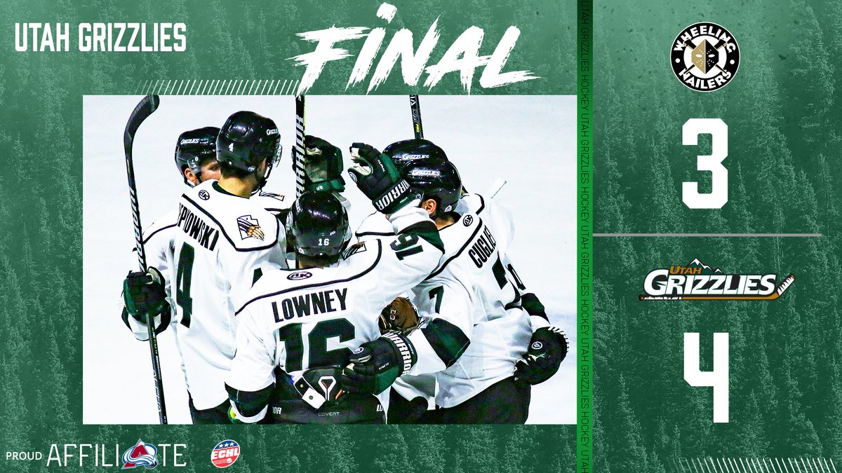 🚨Grizz win 4-3!!🚨

Game 2 of 6 on the Grizz road trippin' tour was a success tonight in Wheeling!

2 games down and 4 to go ✔️

Tonight's starts of the game:
⭐️Lowney (1🚨, GWG)
⭐️⭐️Skinner (1🚨, 8 shots)
⭐️⭐️⭐️Fyten (1🚨)

#GoGrizzGo 🐻🏒