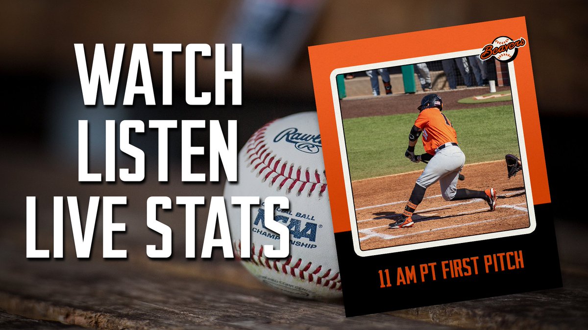 BeaverBaseball's tweet photo. Today's links.

Watch: https://t.co/ut6rBBvLmF

Listen: https://t.co/eYhSLDRmk0

Live Stats: https://t.co/mhLrUwTzga

#GoBeavs https://t.co/BOI1dgLINH