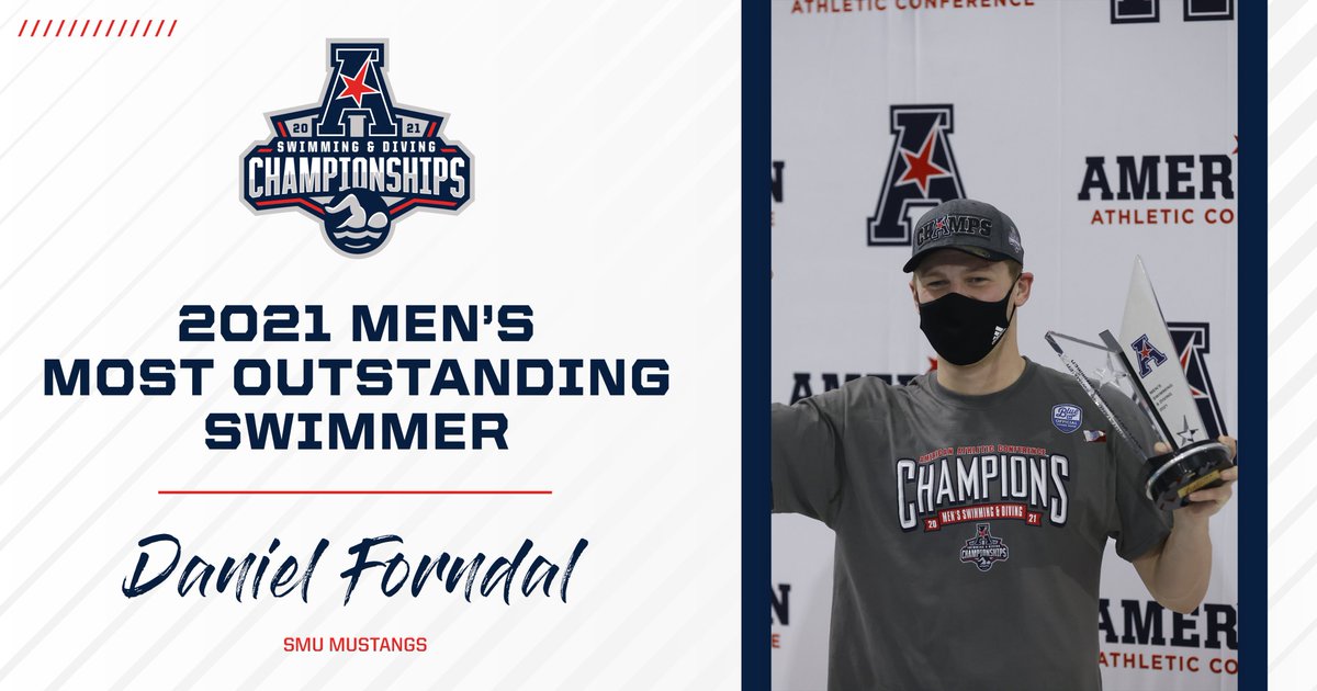 American_Swim's tweet photo. One of two most outstanding men's swimmers from the #AmericanSwim Championships, Daniel Forndal from @SMUSwimDiveM! https://t.co/TBzG77e3N5