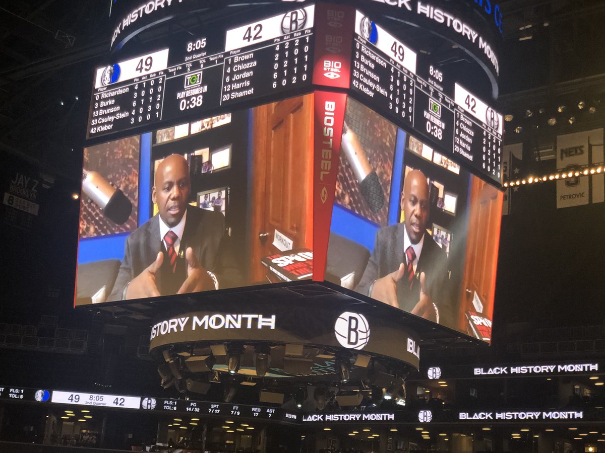 At @barclayscenter watching my @BrooklynNets & who should I see on the big screen?! @Rafiq610