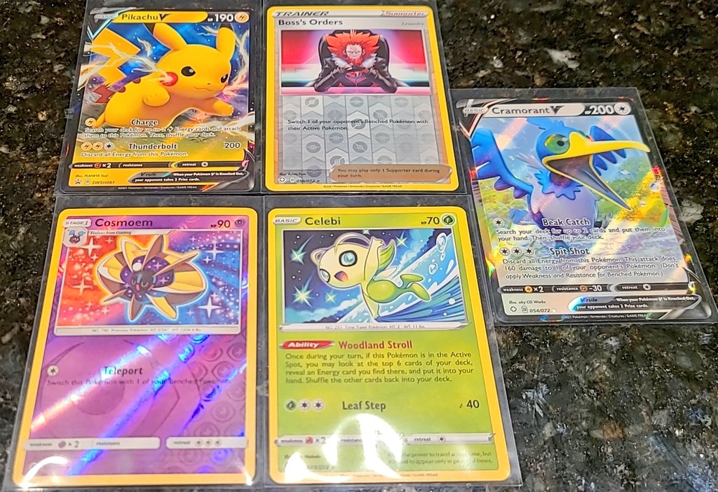 TYtheCardGuy71's tweet photo. #Pokemon25 #BreakParty Night 1:
Tonight we opened a #Pikachu V box (#ShiningFates) and 5 packs US Sun Moon.
Annnd we didn't get much! We did hit house favorite, #Metapod! 😁
We started slow with 9 packs, much more to go this week for #Pokemon25th! See reply for some codes! https://t.co/i4nGHCkiq3