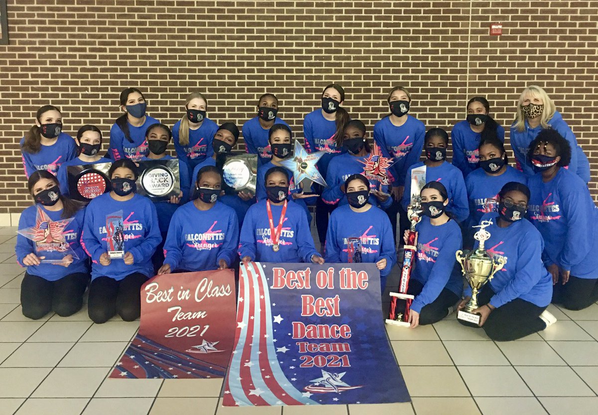 Falconettes win 1st Place at DFW Championship!! They also won Best in Class, Academic Champions, WOW Factor, Giving Back Award, and Platinum ranking! Way to go Falconettes!!