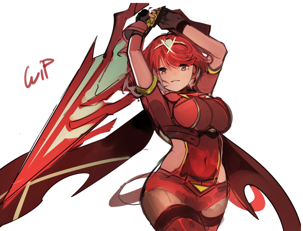 ホムラ(ゼノブレイド2) 「#sketchvsfinal 」|tarboのイラスト