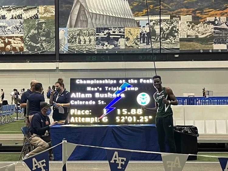 CSUTrackFieldXC's tweet photo. 🚨 𝐂𝐒𝐔 𝐑𝐄𝐂𝐎𝐑𝐃 🚨

Indoor Triple Jump
1. Allam Bushara, 52’1.25”

The FoCo native passed Jacob Benson’s 51’2.25” mark from 2003! 

#ProudToBe | #IndoorRams https://t.co/9Vpg9jCulY