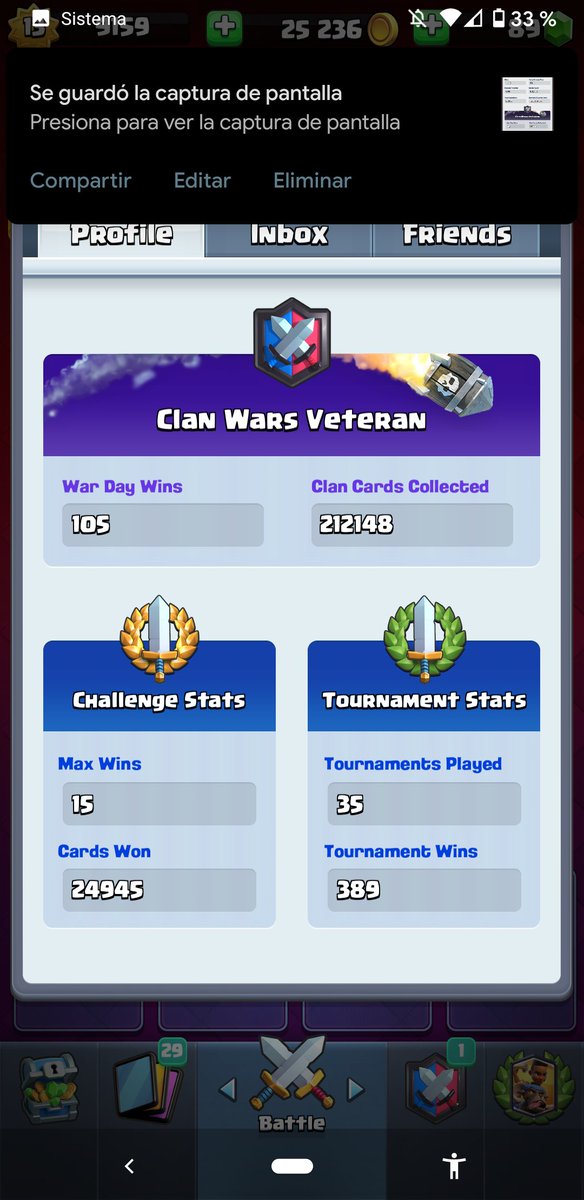 Busco equipo competitivo de Clash Royale  aqui mis stats

RT'S y MG's se agradecen