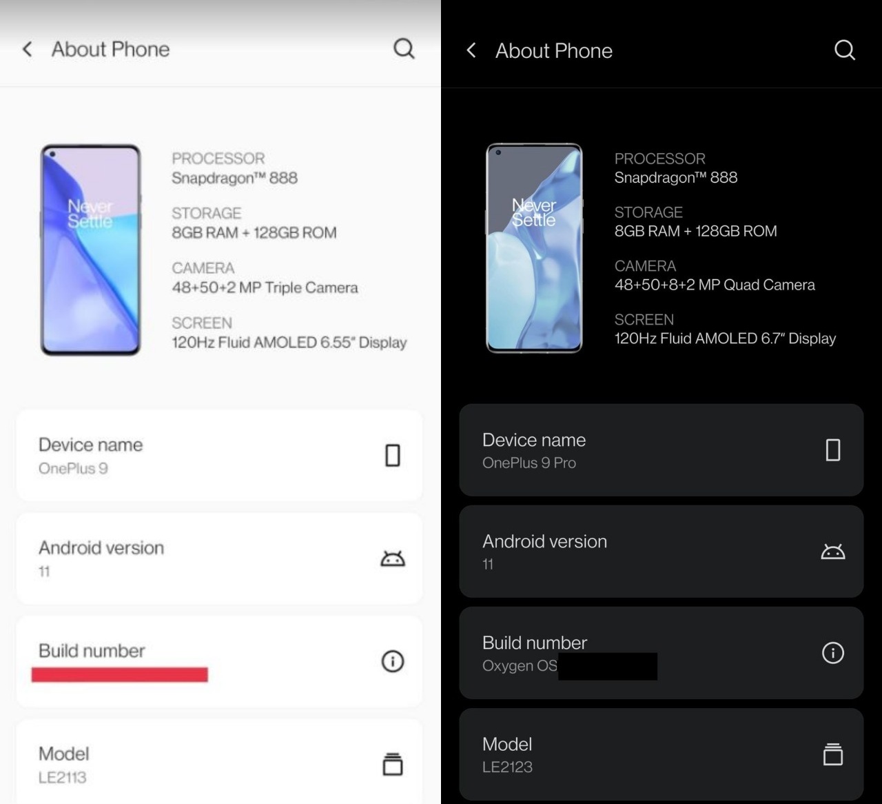 Скрин процессора ONEPLUS