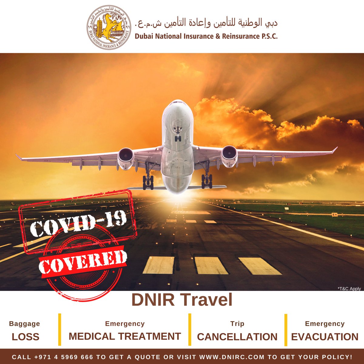 dniuae's tweet photo. Wherever you go, we've got you covered... #DNIR Travel Insurance now with COVID-19 COVERAGE!
Visit https://t.co/wJpLzYmbAs…/travel/online-quote/ to get your policy now or Call +971 4 5969666 for more information! https://t.co/vIx9W1sZip