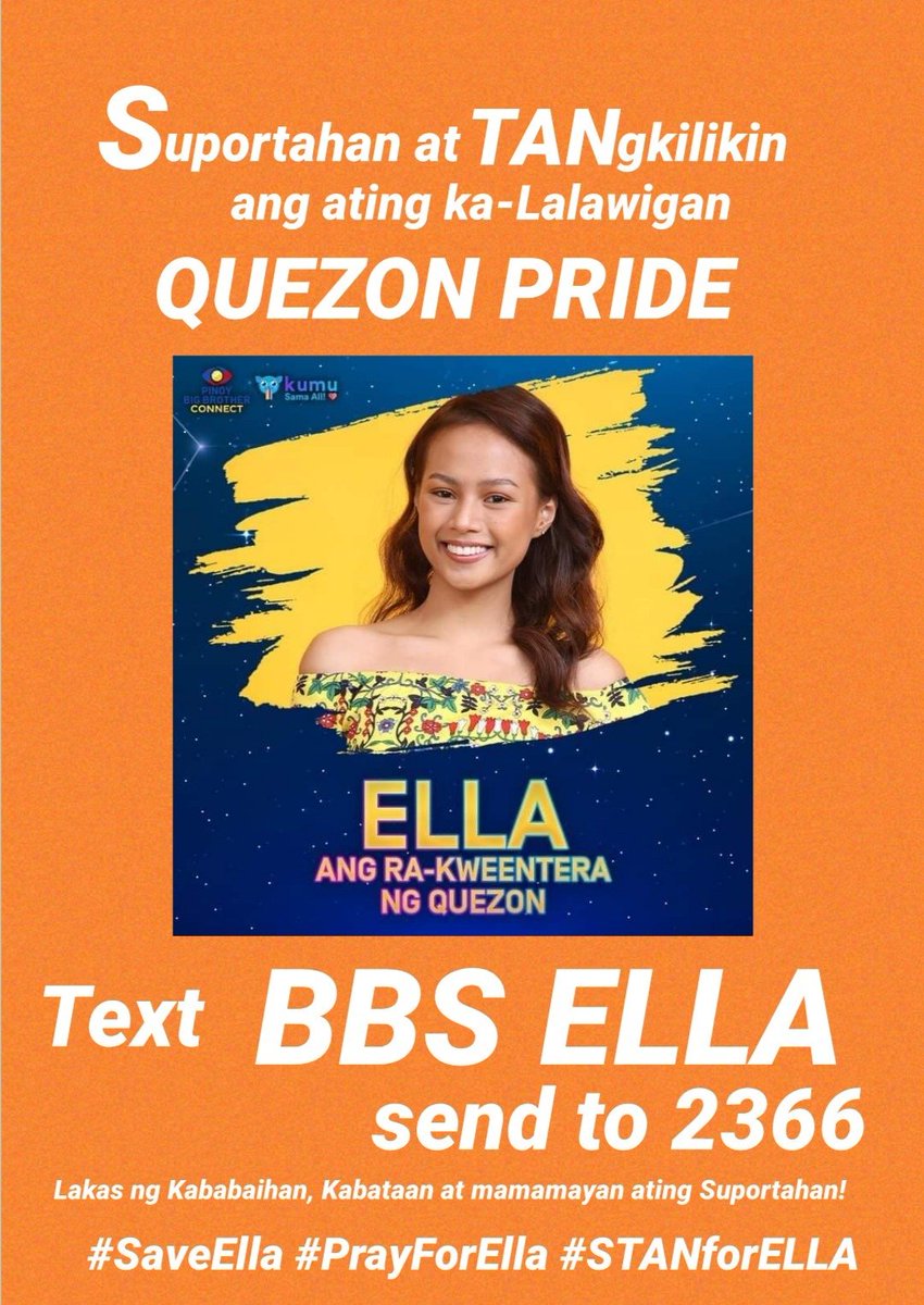 harrelpres's tweet photo. 📣📣📣
Just text : BBS ELLA send to 2366

send ng virtual gift via Kumu App.

#SaveElla
#PrayForElla
#PBBCONNECT 
#STANforELLA https://t.co/UYzIrynmon