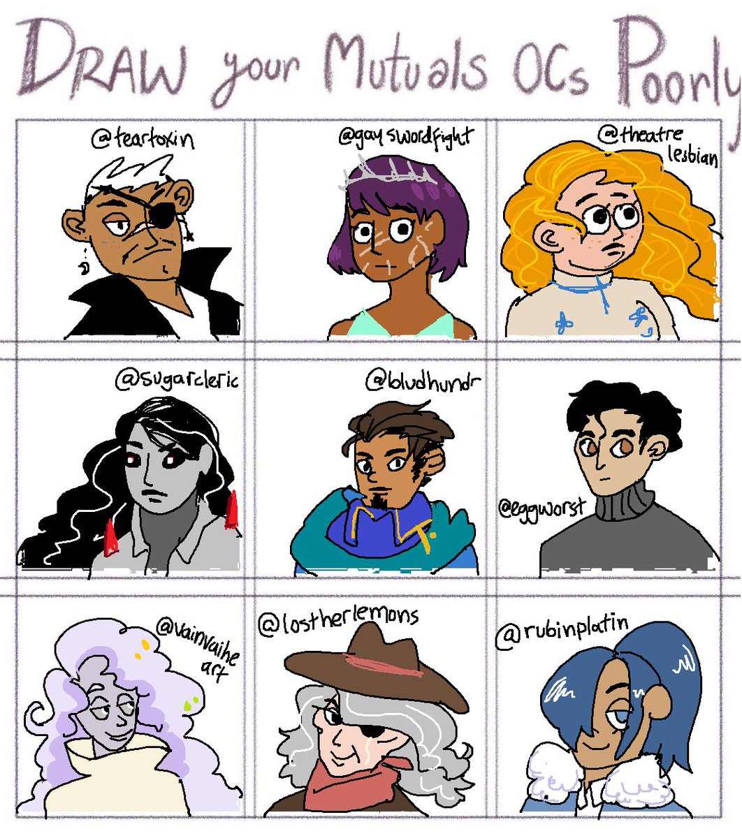 please enjoy your poorly drawn ocs. :~) 