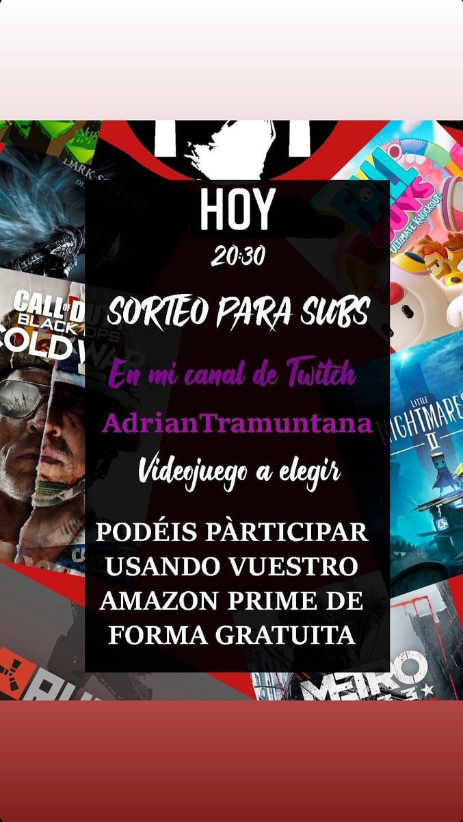 AdrianTrmntn's tweet photo. Hoy se decide el ganador, espero que ya tengáis pensado cual va a ser vuestro juego de regalo y mucha suerte a todos!!
#twitchsorteo #sorteotwitch #TwitchHispano #sorteo https://t.co/yKHTC3WJBt