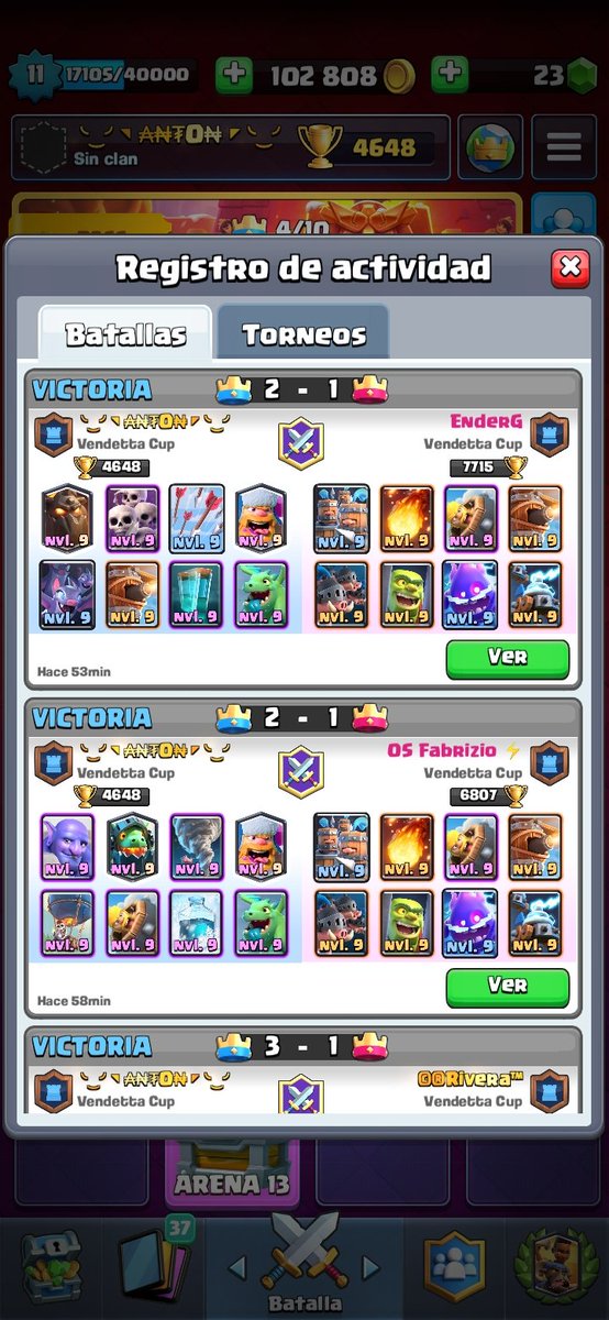 Me voy 4-0 Con @warriorinvictus 
Aveces tocas usar mazos inesperados 😳