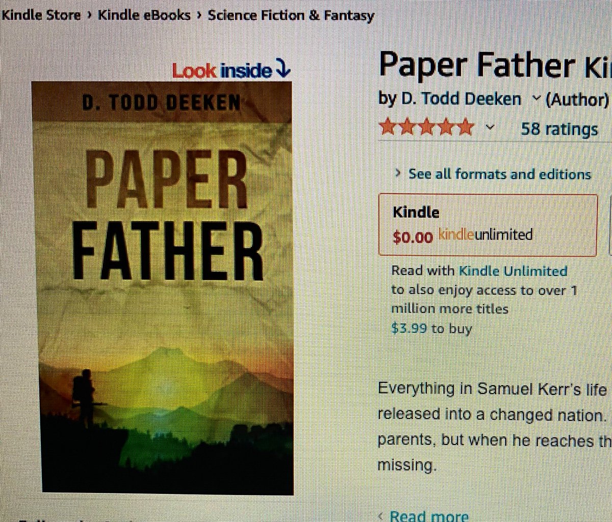 ToddDeeken's tweet photo. Been spending a lot of brain time on my new novel...  but keep reminding myself that “Paper Father” has been incredibly well received but the push to make it go wide is up to me. This part isn’t my gift but I’m learning. https://t.co/p9PmEeK89r