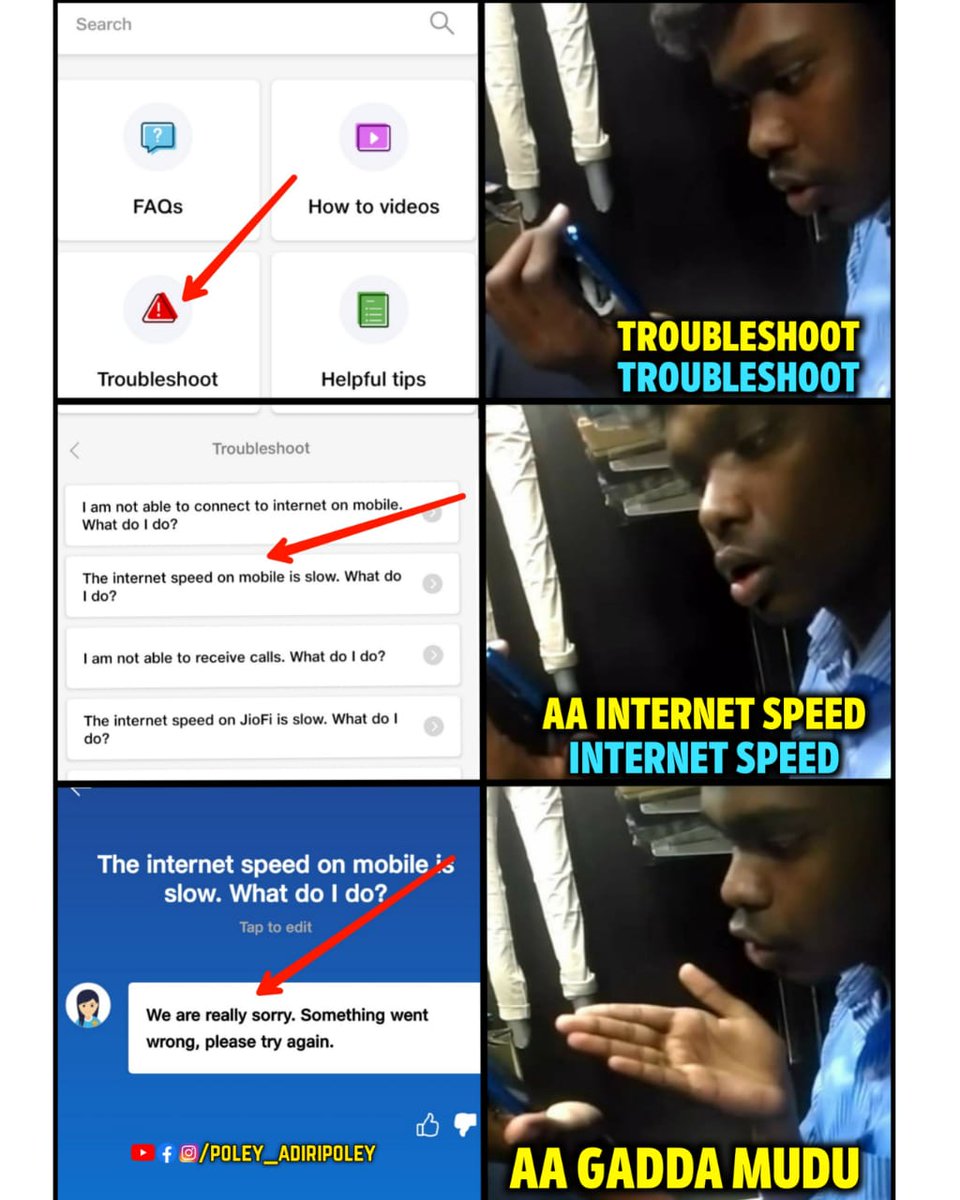 <a href="/reliancejio/">Reliance Jio</a> <a href="/JioCare/">JioCare</a> enduku ra ayya meru 4g ani cheppukovadam... elliii... denamma 2G better me signal kantey🤬🤬🤬
