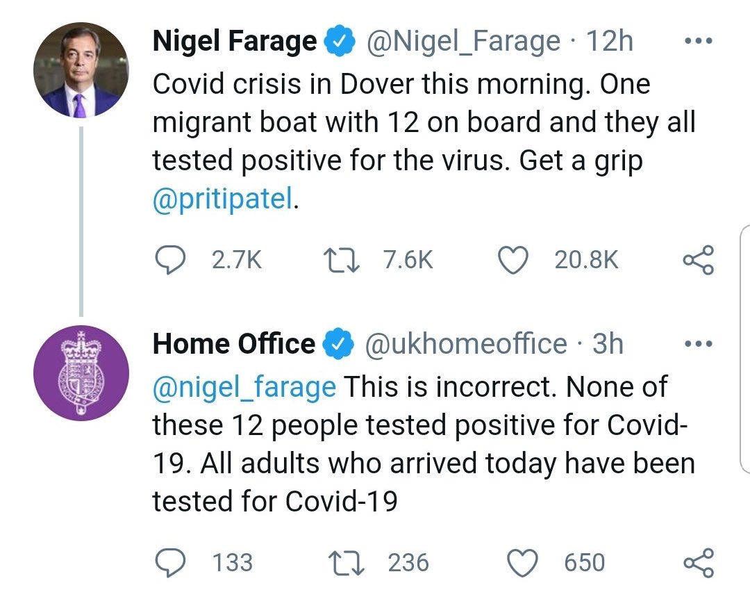 I'm far more worried about the disease Farage spreads, than any refugees do.