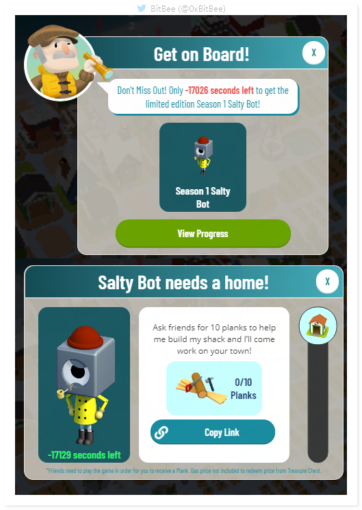 0xBitBee's tweet image. Well, if you insist on it so much😂.
𝘗𝘭𝘦𝘢𝘴𝘦 𝘩𝘦𝘭𝘱 𝘮𝘺 𝘚𝘢𝘭𝘵𝘺 𝘉𝘰𝘵 𝘣𝘶𝘪𝘭𝘥 𝘢 𝘩𝘰𝘮𝘦 🛖→gala.fan/A2Vi9fUhO

#TownStar #GalaGame