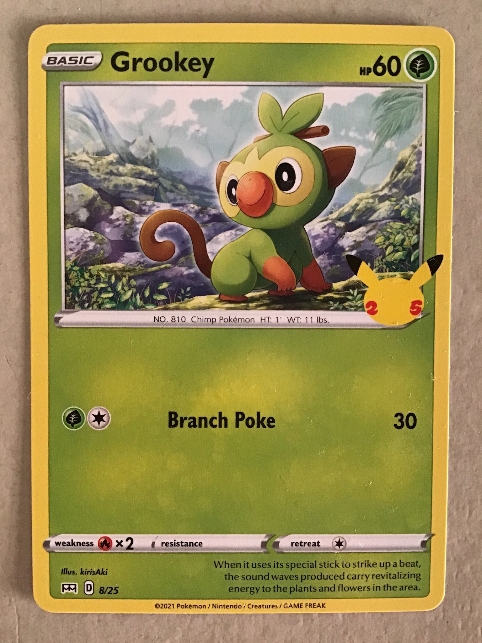 AlphaPower65 on Twitter: "McDonald's Pokémon 25th Anniversary Happy Meal  Card Grookey (8) #Mcdonalds #McDonaldsPokemon #Pokemon25 #Pikachu  #HappyMeal #PokemonHappyMeal #HappyMeal2021 #Grookey  https://t.co/wm7dpQiE32" / Twitter
