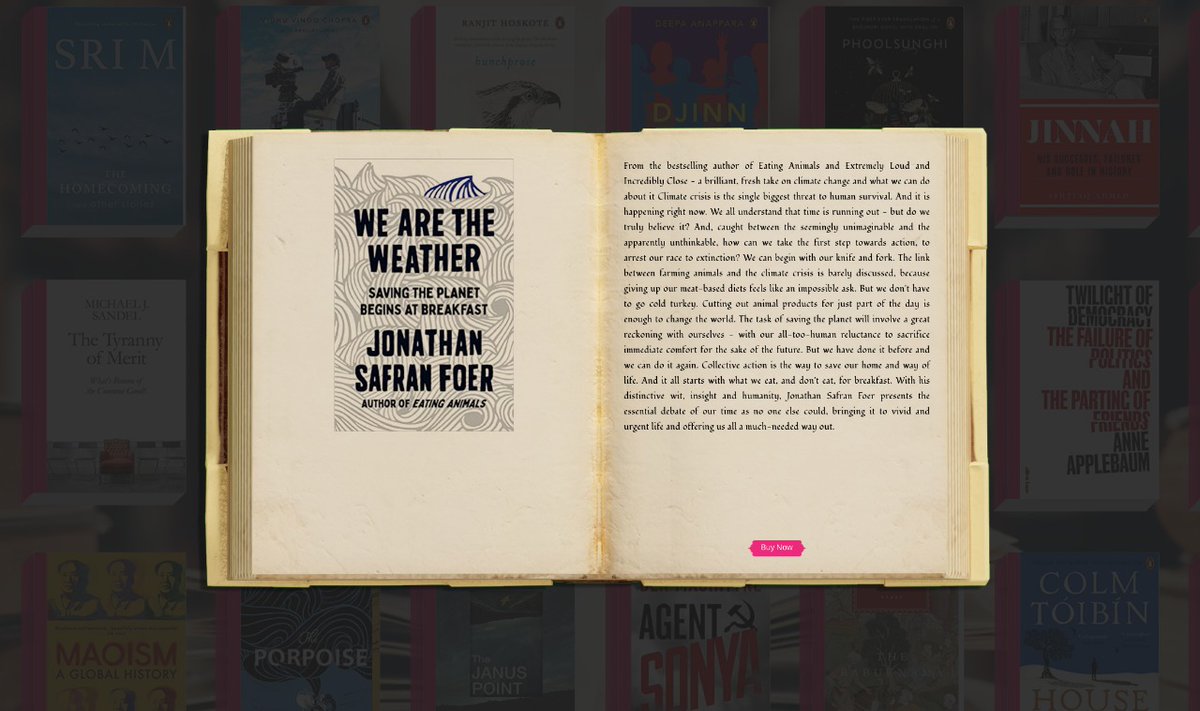 PenguinIndia's tweet photo. Jonathan Safran Foe's book #WeAreTheWeather is a powerful take on the stark realities of climate change. Head to Front Lawn right now and hear him talk about how each one of us can help in mitigating this crisis - https://t.co/dzsTnXRkxh
@JaipurLitFest
#KeepReadingWithPenguin 🐧 https://t.co/UdtQaoMAZc