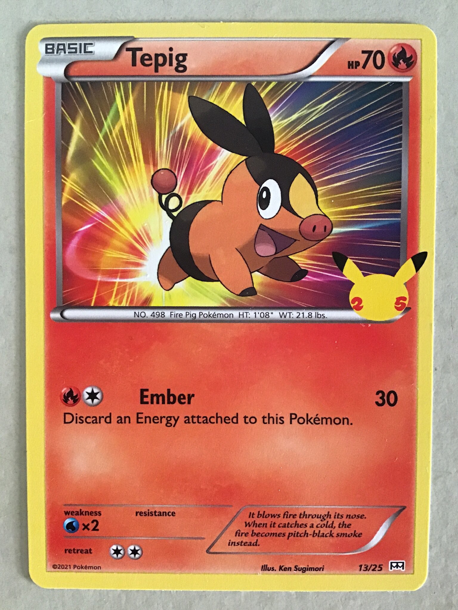 AlphaPower65 on Twitter: "McDonald's Pokémon 25th Anniversary Happy Meal  Card Tepig (13) #Mcdonalds #McDonaldsPokemon #Pokemon25 #Pikachu #HappyMeal  #PokemonHappyMeal #HappyMeal2021 #Tepig https://t.co/zNYxk2Fwij" / Twitter