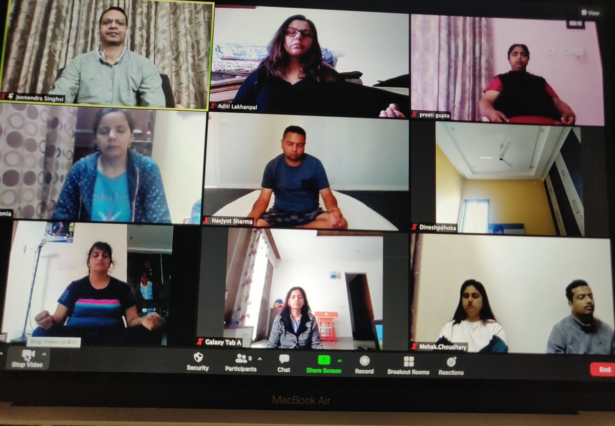 singhvijpp's tweet image. Group learning and experiencing Meditation with the  Art of living ! It develops and enhances the skills to deal with adversities!
