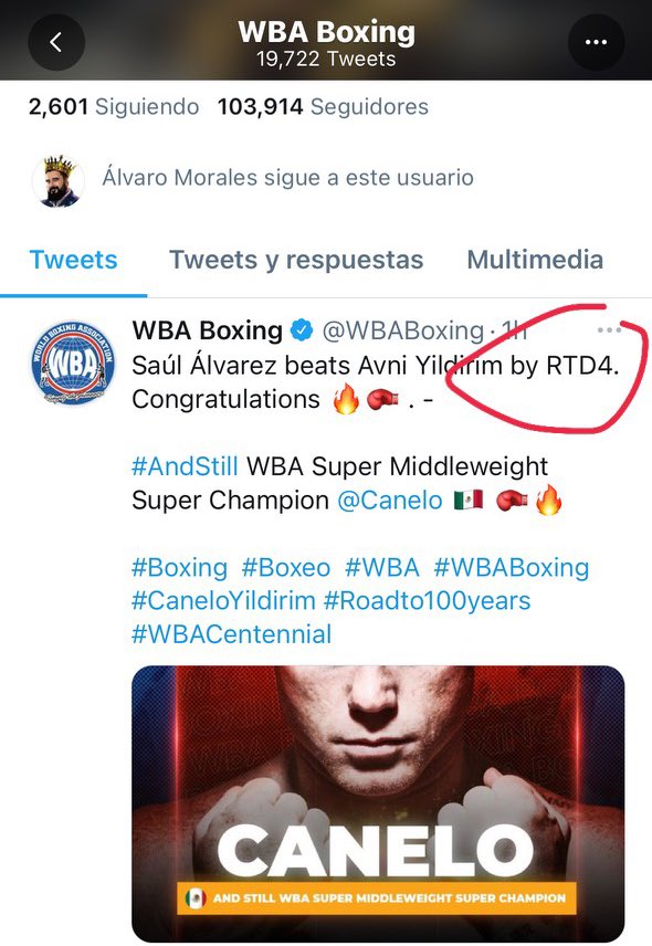 rolandocamachof's tweet photo. @WBABoxing da como resultado oficial la pelea terminada en el ROUND 4.
Vamos a ir a la @Profeco
@calientesports #pagacaliente #pagamecaliente #KOT4 #tko4 #eraganadora #Canelo #CaneloYildirim
CALIENTE NO QUIERE PAGAR https://t.co/1kDpFo3cbu