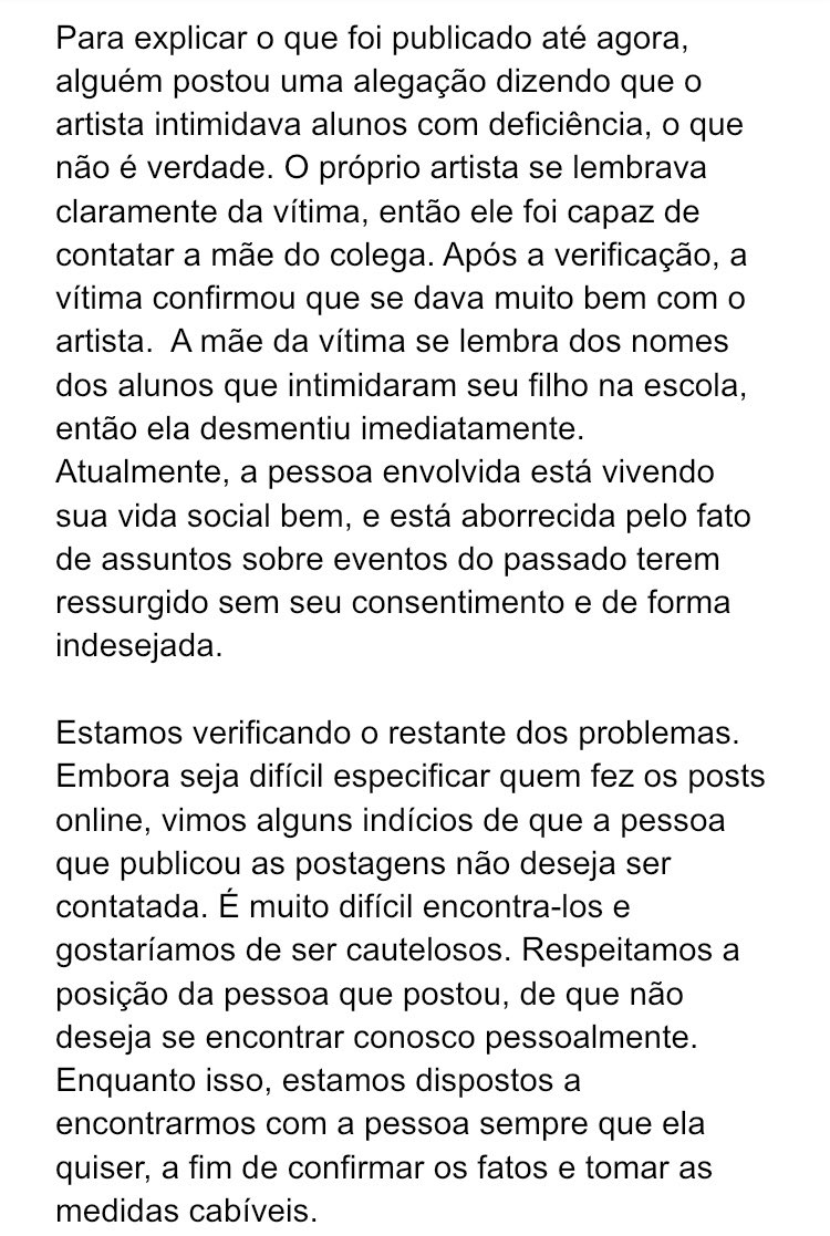 SEVENTEEN_BRA's tweet photo. [OFICIAL|TRAD] 28.02.21 Atualização no Twitter. @pledis_17 

⚠️ Posicionamento acerca do membro Mingyu do SEVENTEEN. https://t.co/NMSPi2yvAj