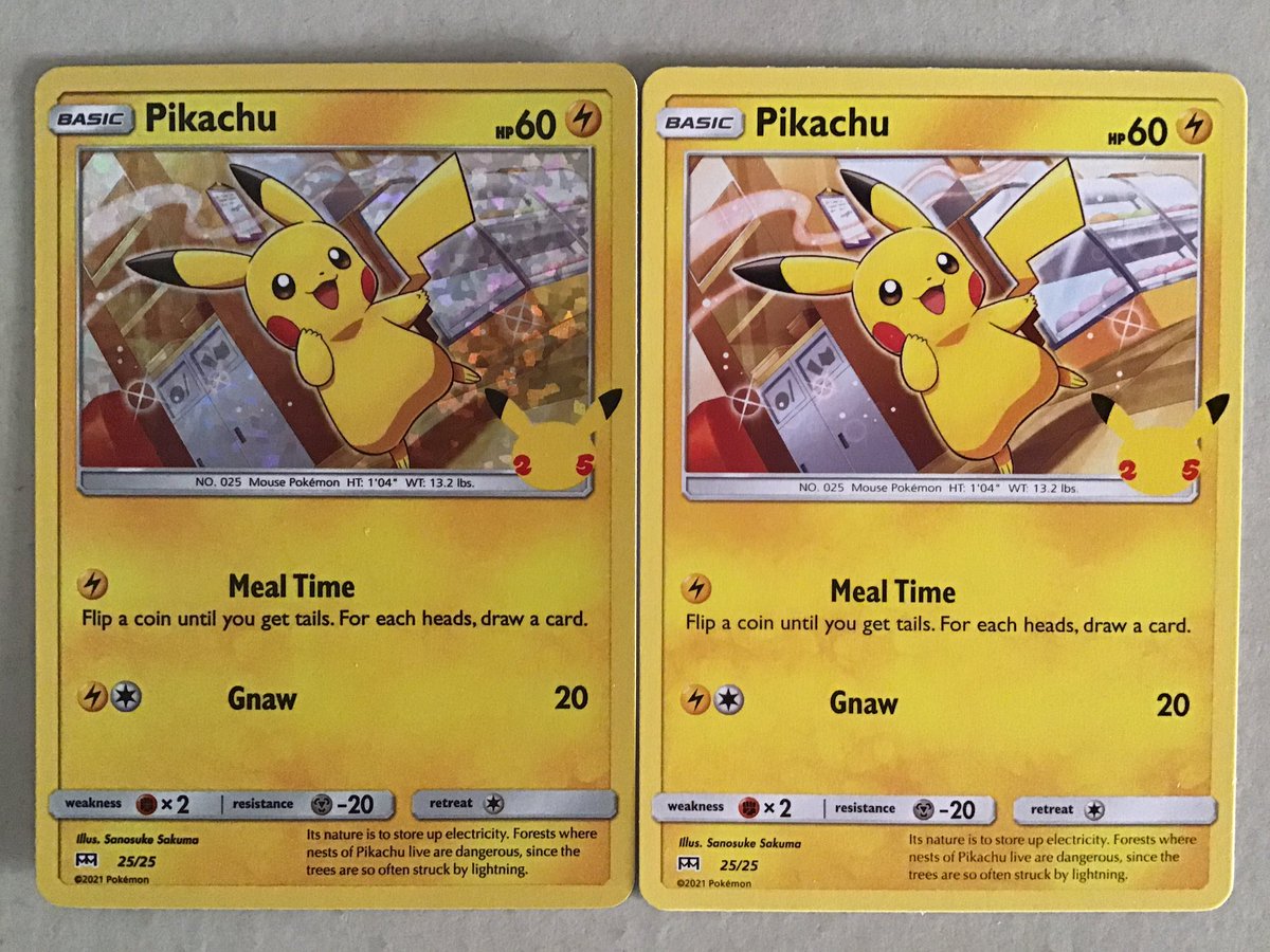 Alphapower65 Mcdonald S Pokemon 25th Anniversary Happy Meal Card Shiny And Normal Pikachu 25 Mcdonalds Mcdonaldspokemon Pokemon25 Pikachu Happymeal Pokemonhappymeal Happymeal21 T Co Jyy2xtjsp6