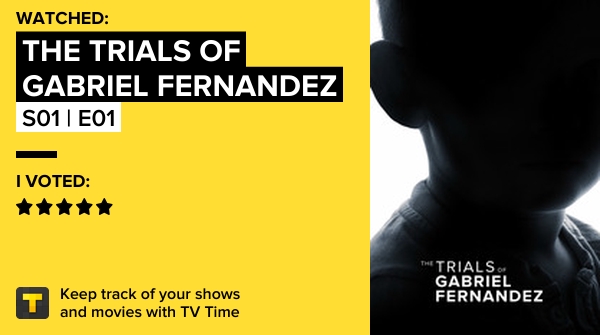 I’ve just watched episode S01 | E01 of The Trials of Gabriel Fernandez ! #trialsofgabrielfernandez  https://t.co/6tjJ84Ih1b #tvtime https://t.co/Mxpz04TeFT