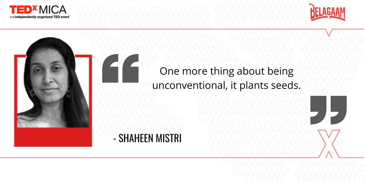Shaheen Mistri shares her personal experience about being unconventional <a href="/shaheenmistri/">Shaheen Mistri</a> <a href="/teachforindia/">Teach For India</a> #TEDxMICA2021 #Belagaam #BreakFree