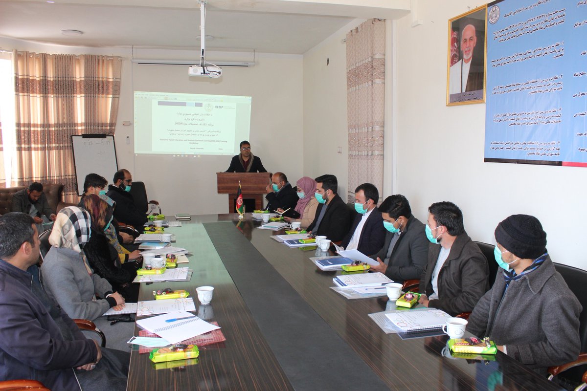 HEDP_Official's tweet photo. تصاویر از ورکشاپ "تدریس مبتنی بر نتایج و آموزش شاگرد محور" OBE - SCL در پوهنتون فاریاب که با همکاری دفتر HEDP برگزار گردید.
#HEDP #MoHE #OBESCL #FaryabUniversity https://t.co/sbk5RBIaFO