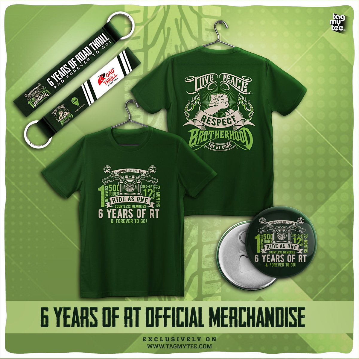 Celebrating 6 Years of #RoadThrill Merchandise!
#TagMyTee