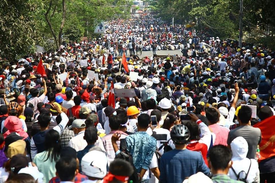 It’s over the limit now! we can’t endure anymore of their cruelties and brutally killing to our people. We won’t stop our steps to against this dictators for 23 persons passed away today.#WhatsHappeningInMyanmar