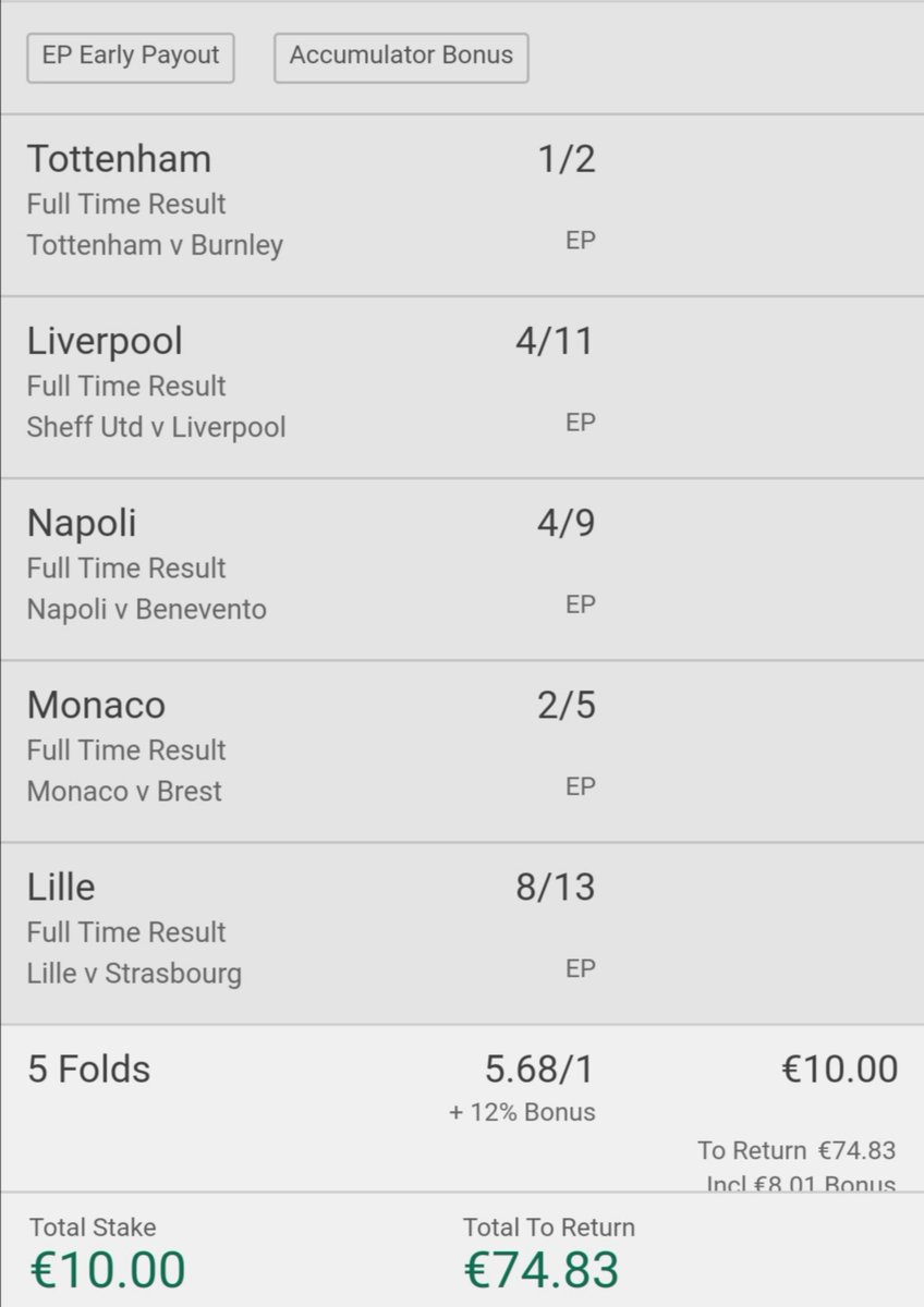 BawkBets's tweet image. Today's bet is a simple 5fold for a little more than 11/2, all teams should win realistically so fingers crossed for 3 winning days in a row 🤞 🤞 #bawkbets