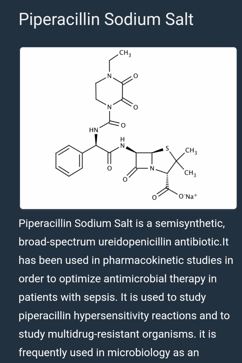 Piperacillin Sodium cas 59703-84-3) #piperacillin now available in 100g-5kg sizes