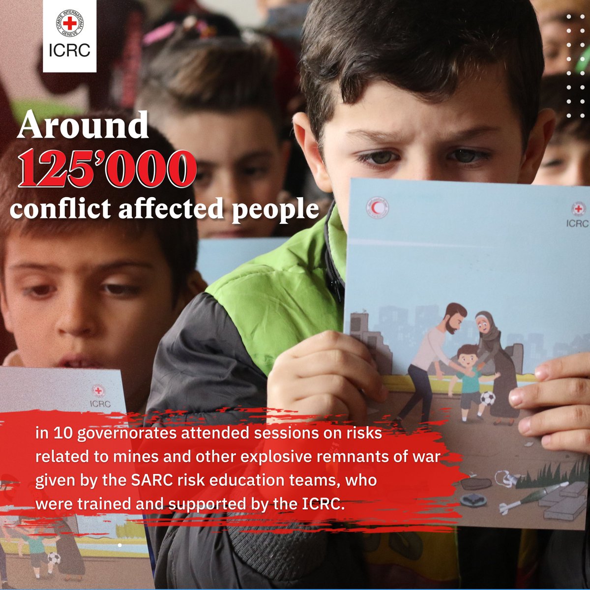 ICRC Syria (@icrc_sy) on Twitter photo ❌The risk of weapon contamination should not be forgotten.
❌More than 11.5 million people in #Syria are affected by the presence of explosive remnants of war.
In 2020 and with the support of #ICRC and <a href="/SYRedCrescent/">Syrian Red Crescent</a>👇 ❌The risk of weapon contamination should not be forgotten.
❌More than 11.5 million people in #Syria are affected by the presence of explosive remnants of war.
In 2020 and with the support of #ICRC and <a href="/SYRedCrescent/">Syrian Red Crescent</a>👇