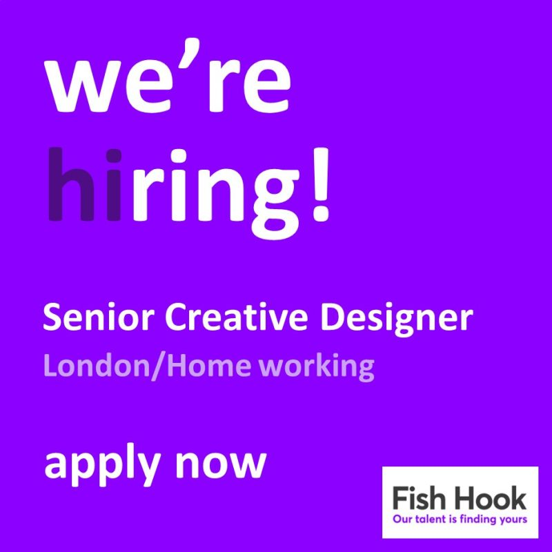 FishHookCareers's tweet photo. We are #hiring! https://t.co/OHemaTgoiV
Fish Hook Careers is looking for a #SeniorCreativeDesigner to work in an established #MarketingAgency in #London. https://t.co/qmdMNXLgCR