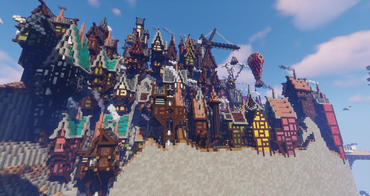 Eoxyn_'s tweet photo. On à finis le plot vitrine du projet SteamPunk sur le @SuperSamaWorld  😍😍😍

Pour voir la suite du projet n'hésite pas as follow sur https://t.co/TDkX6xpS78

#Minecraft #Minecraftbuilds #minecraftserveur #shader #shaders #steampunk https://t.co/VdtWiGawgp
