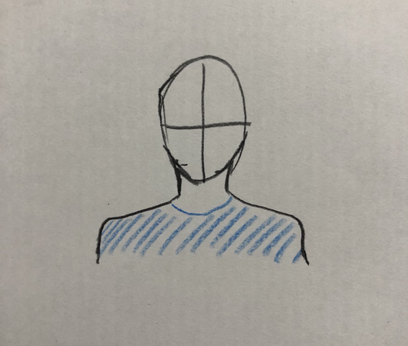 Let على تويتر 肩が上手く描けない人へ 画像のような青シャツを着せていませんか 肩は胸と分けて描くとよいです まず胸を描いて その横に 肩をくっつけるイメージです イラスト講座 イラスト初心者