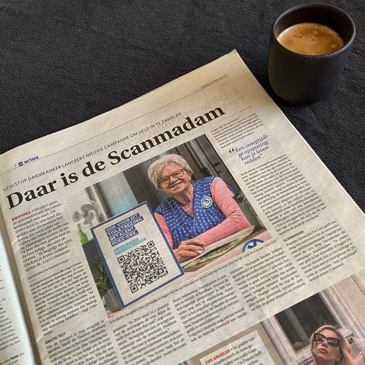 mettepenningen's tweet photo. Mijn nieuwe collega! #DeScanMadam @StopDarmkanker https://t.co/eAet7KYG2p
