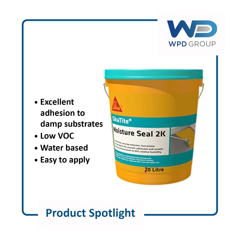 WaterproofingD's tweet photo. Wanting excellent adhesion to damp substrates? 
Sika Tite Moisture Seal 2K is a two part, water-based, epoxy which chemically cures to form a waterproof vapour barrier that prevents rising damp and continual seepage.

#wpdgroup #sikaaustralia #moistureseal #epoxy #dampsubstrates