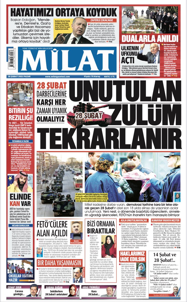 28 Şubat mağduru İlknur Daşdemir: “Başörtüsü eyleminde gözaltına alındık. Polis, 16 yaşlarındaki bizi ayrı ayrı Belgrad Ormanına bırakıp gitti.”

Gülşen Demirkol: “#28Şubat’ın bin yıl sürmesini isteyenler 15 Temmuz’da yeniden denediler ama başaramadılar.”

milatgazetesi.com/haber/zulum-un…
