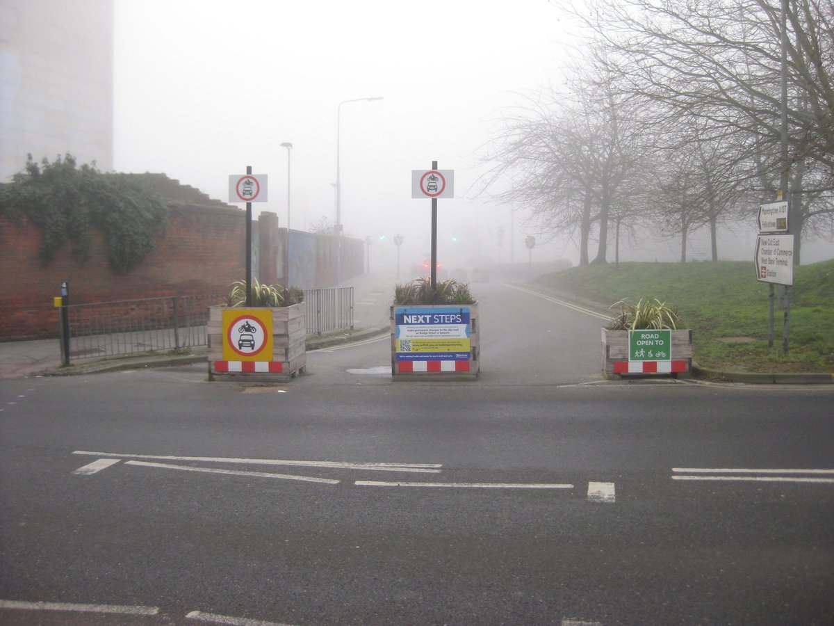 A bit misty early today, but don't forget to fill in the survey on the change to Bridge Street in Ipswich suffolk.gov.uk/coronavirus-co…