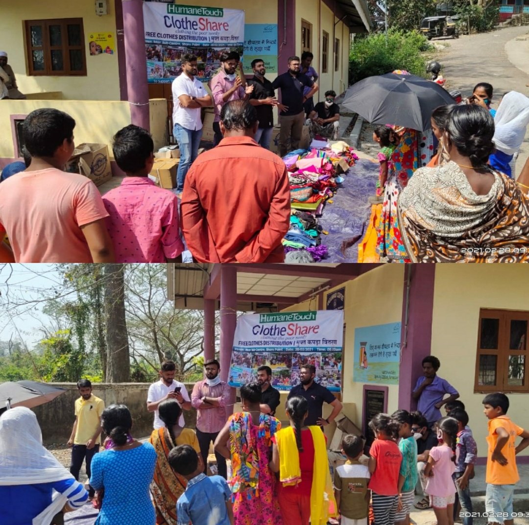 humanetouch_pbl's tweet photo. In continuation of its ClothShare intiative,a free Cloth distribution program was organised by Humane Touch at ShorePoint village on 28.02.2021.
Till now this intiative has reached 15 villages and nearly 4000 needy people have been benefited.
#sharingiscaring
#HumaneTouch https://t.co/D0GwcKohcX