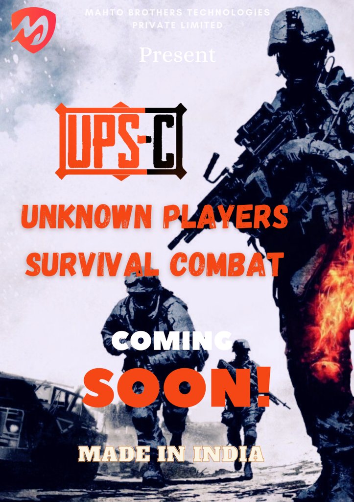 MBTCEO's tweet photo. To make India #AtmaNirbharBharat 

We are on the way to Find the Alternative of #PUBG 

That's why We Founded #UPSC 

UPSC :- Unknown Players Survival Combat

We need Support.  

@narendramodi @MBTCEO https://t.co/fvXPlt4ili