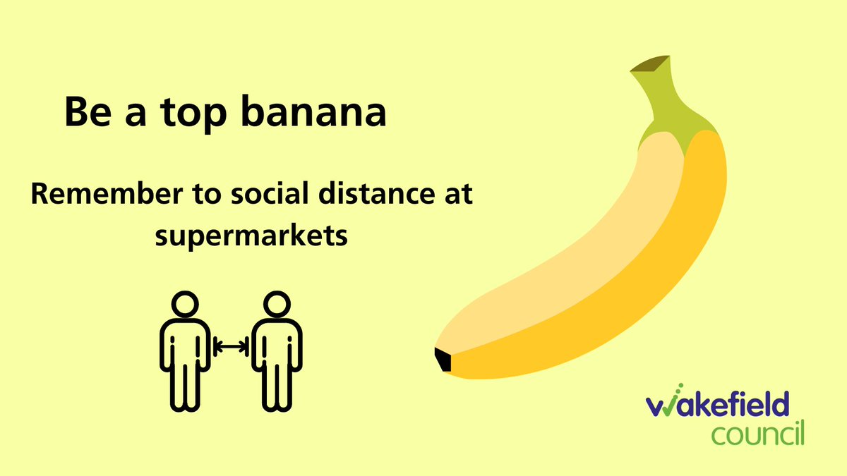 MyWakefield's tweet photo. Are you heading out to get your weekly shop? π
Be a top banana and remember to social distance while shopping. π
Please wear a face covering and regularly clean your hands. π·ποΈ
π https://t.co/b0za4r9sdb
#StayHomeWF #workingtogetherstayingsafe https://t.co/qJ7G0w3w2D