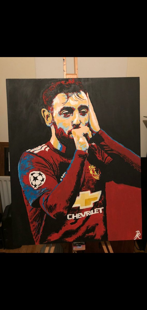 What do you reckon <a href="/B_Fernandes8/">Bruno Fernandes</a> 
Hand painted by the brilliant <a href="/paulratcliffe33/">Paul Ratcliffe</a> 👏👏👏🔴⚪⚫