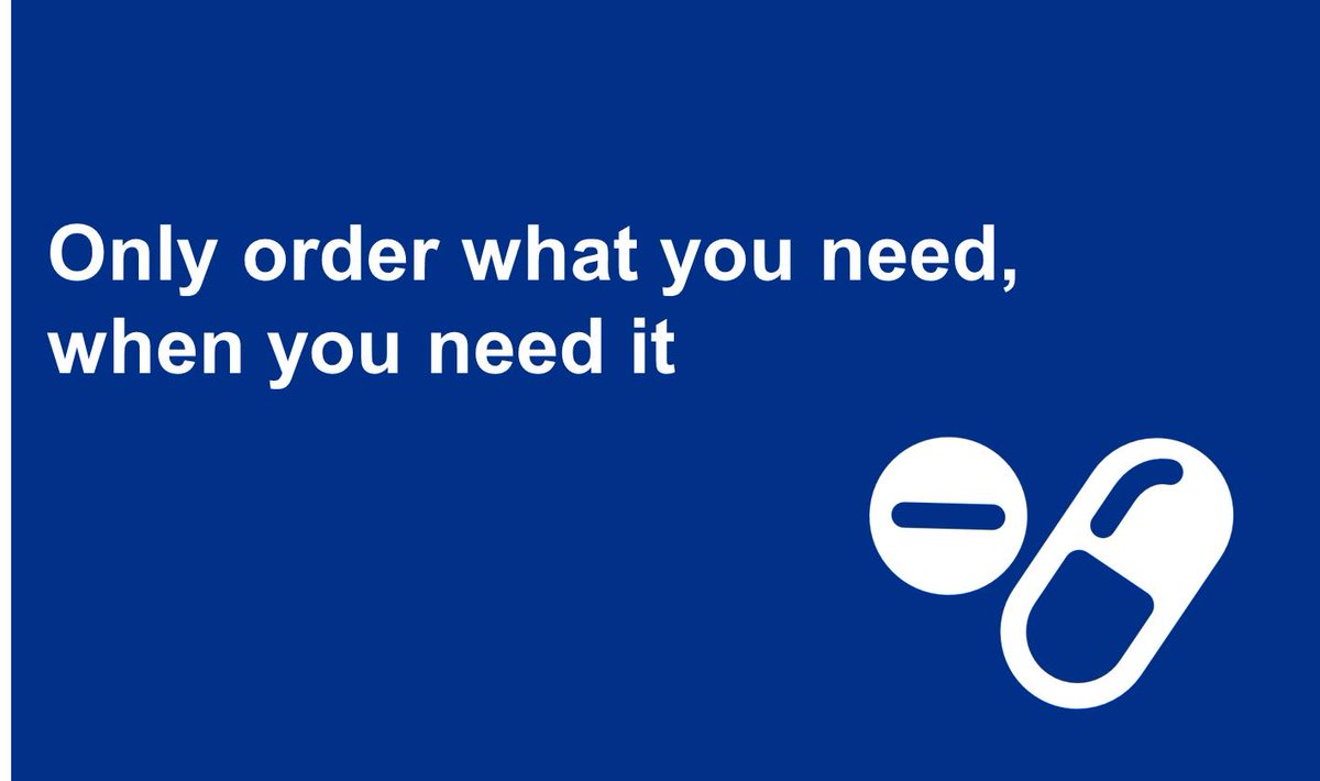 Got a #RepeatPrescription? Please only order what you need when you need it 💊✅ 

There is currently no shortage of medicines. We need to keep it this way. 

By doing so, you will be helping us to reduce waste and prevent the unnecessary stockpiling of medicines 👨‍👩‍👦