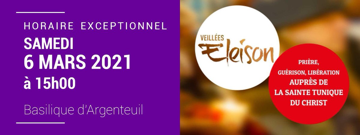 abcariot's tweet photo. Eleison c’est samedi APRÈS-MIDI 6 mars! A partager amplement chers amis! #eleison #saintetunique https://t.co/zBj42EiOcj