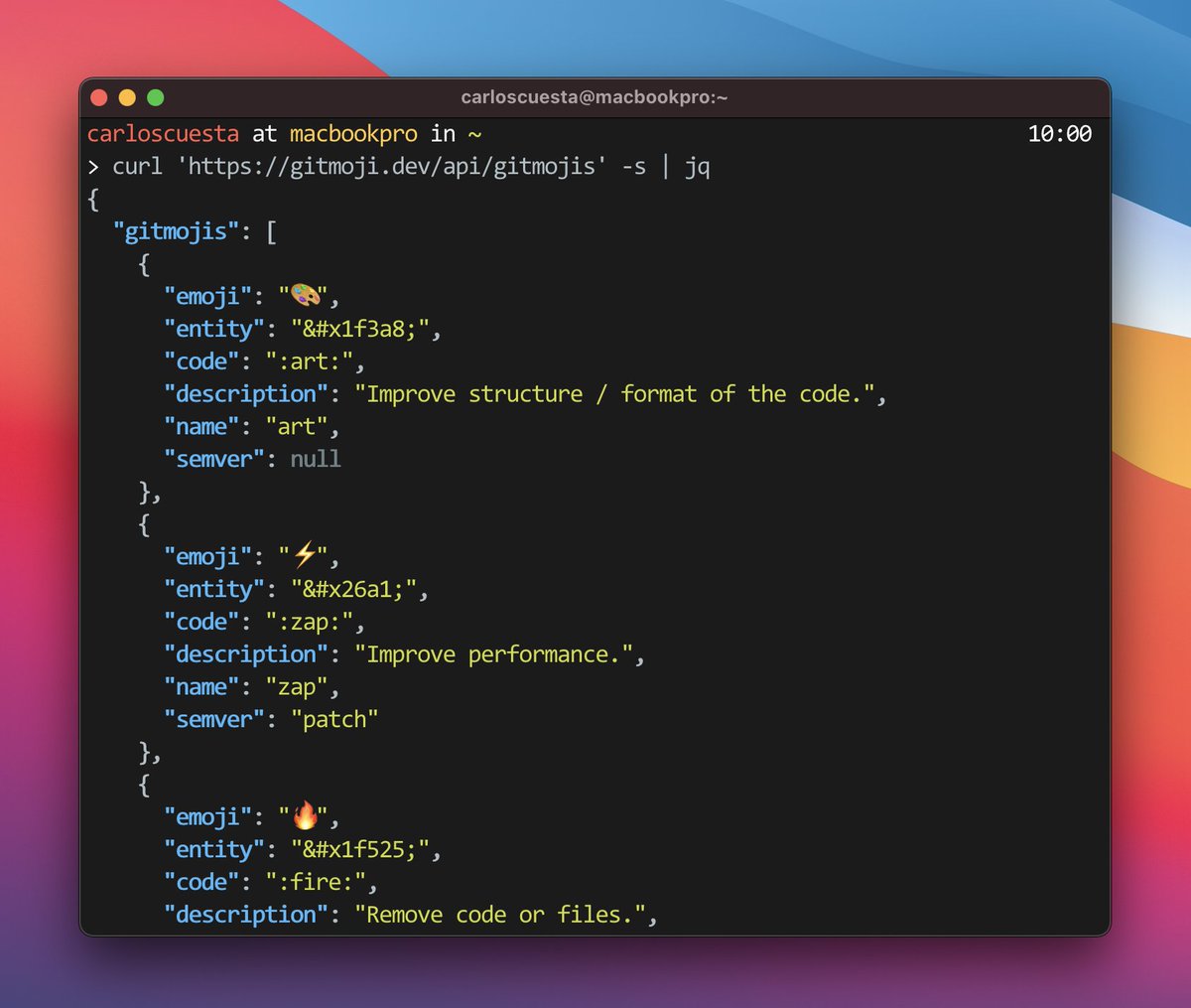 crloscuesta's tweet image. Yesterday solved a problem where some gitmoji-cli users had due to some countries blocking raw.githubusercontent.com ⛔️

I built a Gitmoji API to serve the emojis to the cli using the Next.js API routes feature ✨

gitmoji.dev/api/gitmojis